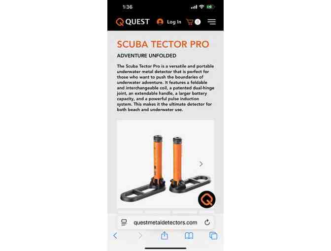 2 UNDERWATER DETECTOR ('Scuba Tector PRO', Metal Detector