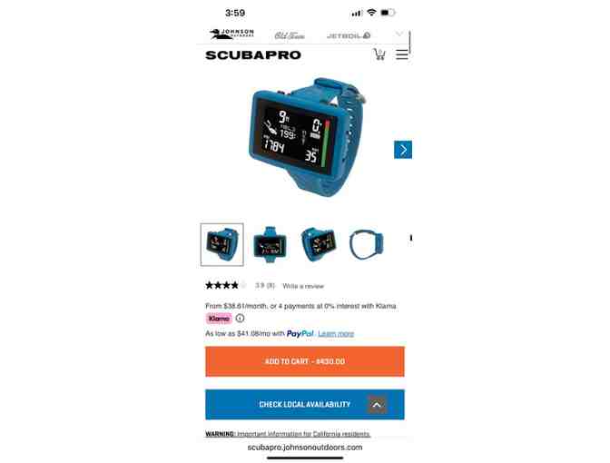 2 DIVE Computer: LUNA 2.0 (New, by Scuba Pro)