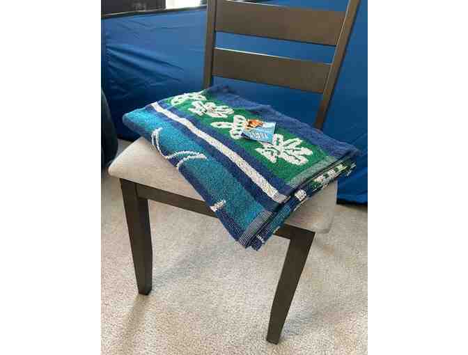 FISH: Beach TOWEL (Aqua, Oversized) 72' x 36'