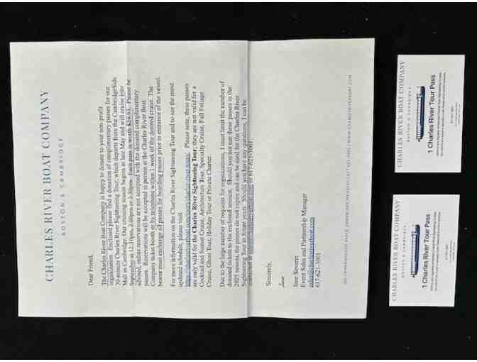 1 RIVER BOAT TOUR: Free, CHARLES RIVERBOAT (2 passes, Boston)