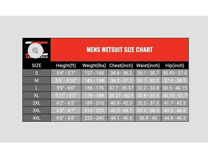 1 WETSUIT: You PICK the size - Mens (5mm, FREE Shipping!)