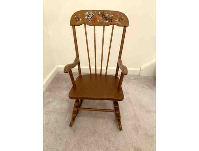 VINTAGE 1950's Rocker (Mid-Century, Wood, Stencils, Kids, Dolls)