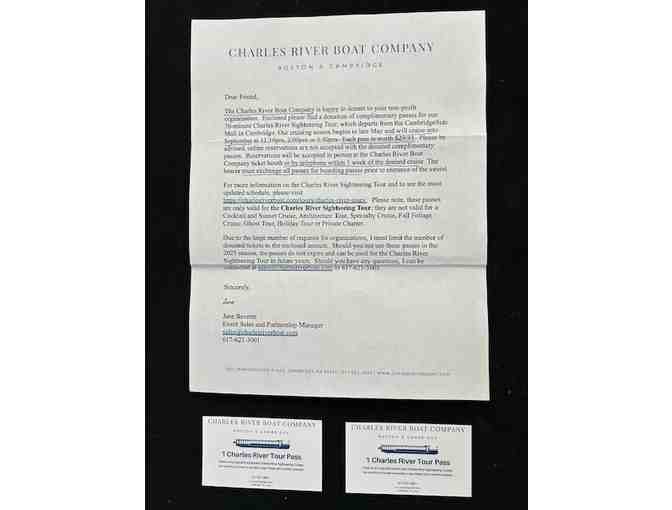 ADMISSION: Boston 'River Boat Sightseeing' (Charles Boat Tour, 2 Tickets)