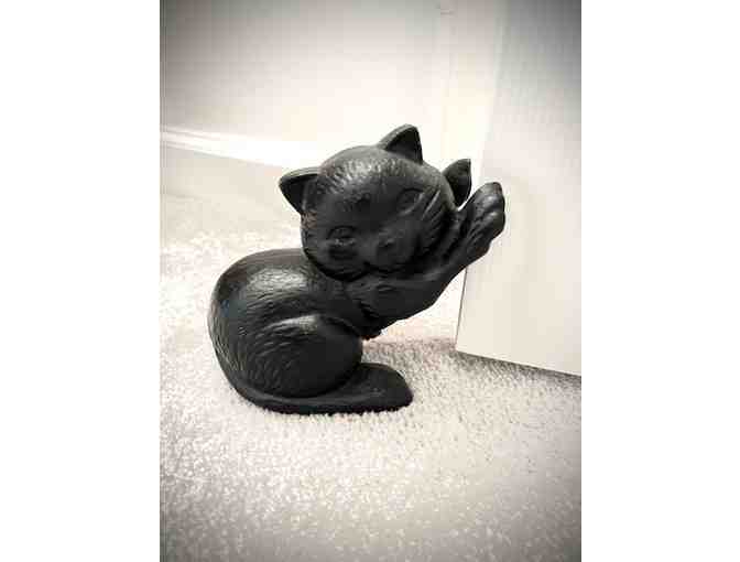 1 CAT (1920's Doorstop) Antique: Cast Iron (Garden, House, or Halloween)