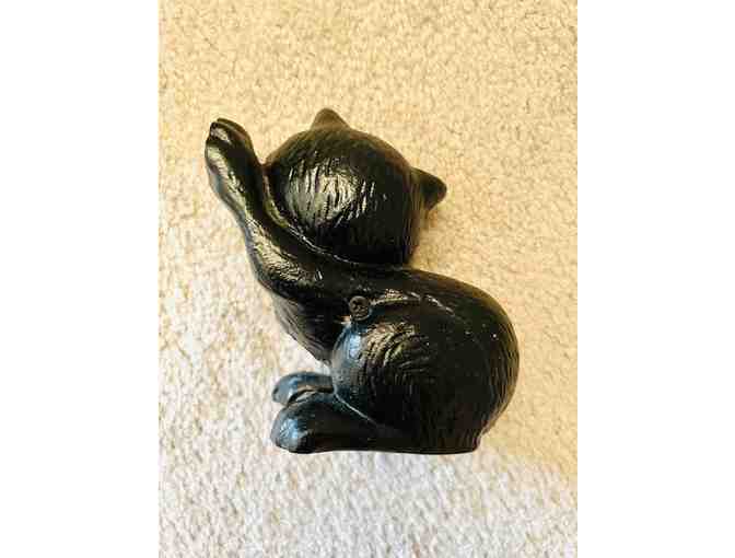 1 CAT (1920's Doorstop) Antique: Cast Iron (Garden, House, or Halloween)