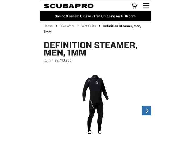 WETSUIT: ScubaPro (NEW) - Extra Large (1mm, Men's Sizing)