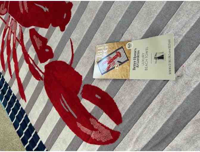 LOBSTER TOWEL: Oversized, Luxury (Beach/Bath Towel (6ft x 3ft)