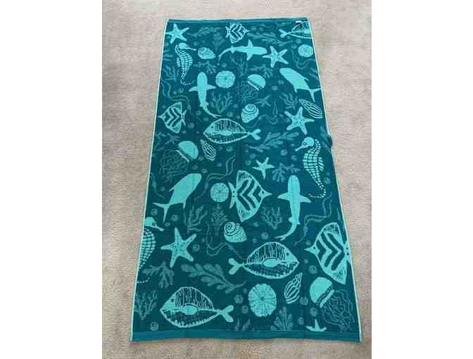 1 FISH TOWEL - Luxury Oversized TEAL (Big 72' x 36')