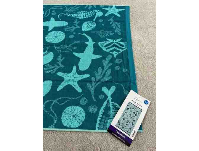 FISH TOWEL (Teal, Luxury Oversized, 72'x36')