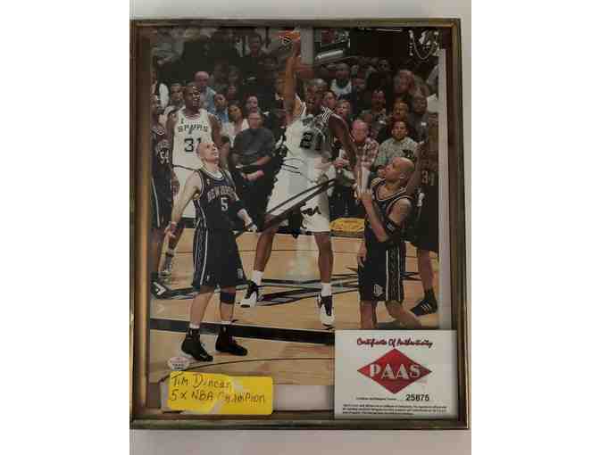 Tim Duncan San Antonio Spurs Autographed Photo