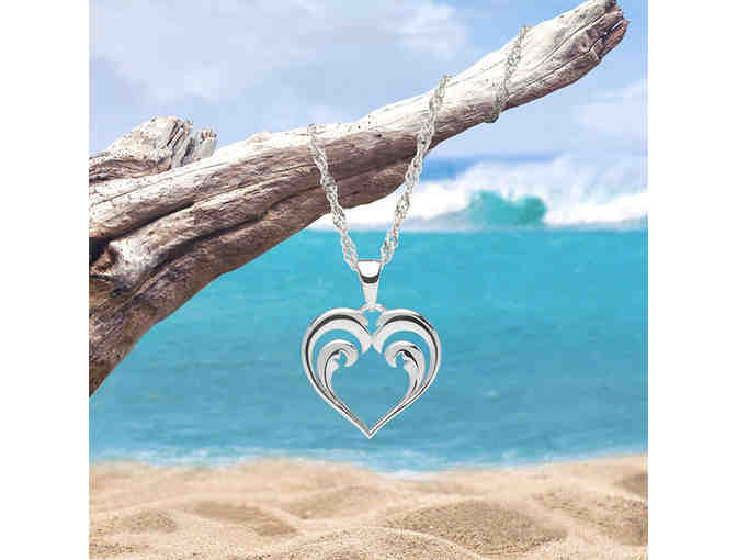 JEWELRY: Maui Divers Jewelry 18' Nalu Heart Pendant with Chain in Sterling Silver