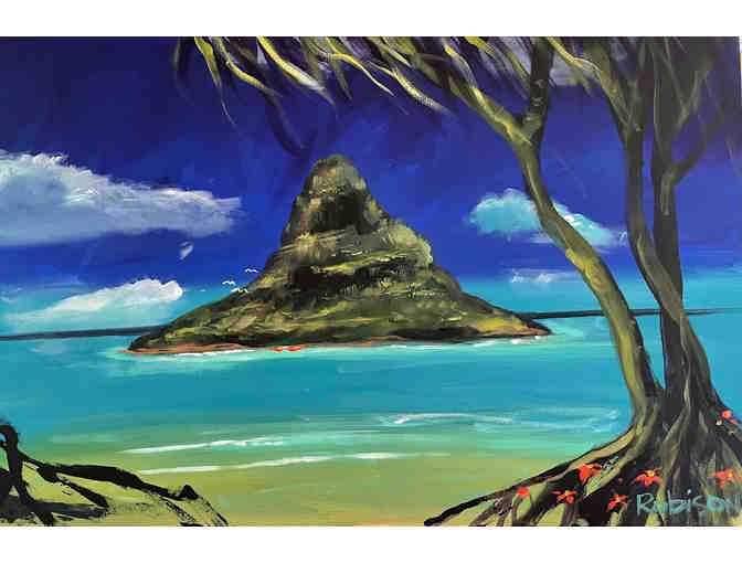 ART: Acrylic Painting of Chinaman's Hat by Eric Robison 24'x36'