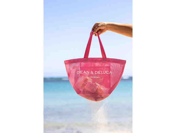 DEAN & DELUCA HAWAII Small Pink Mesh Tote Bag-1