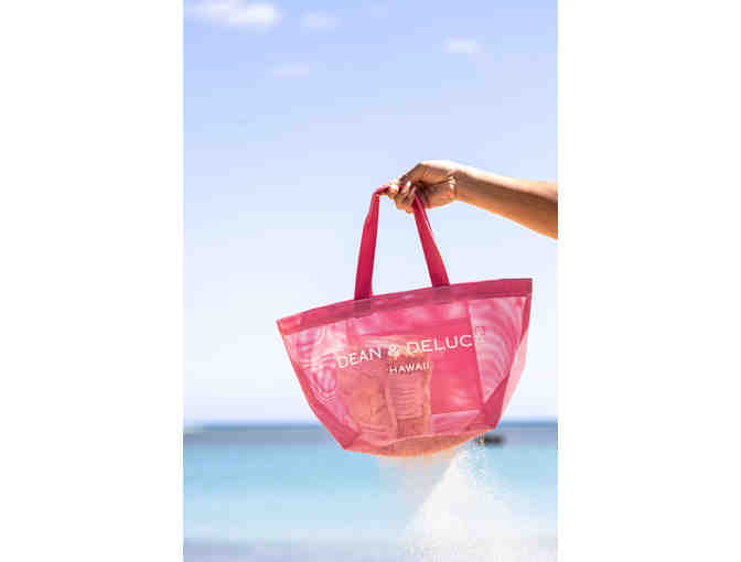 DEAN & DELUCA HAWAII Small Pink Mesh Tote Bag-4