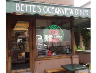 $25 Gift Certificate to Bette's Oceanview Diner