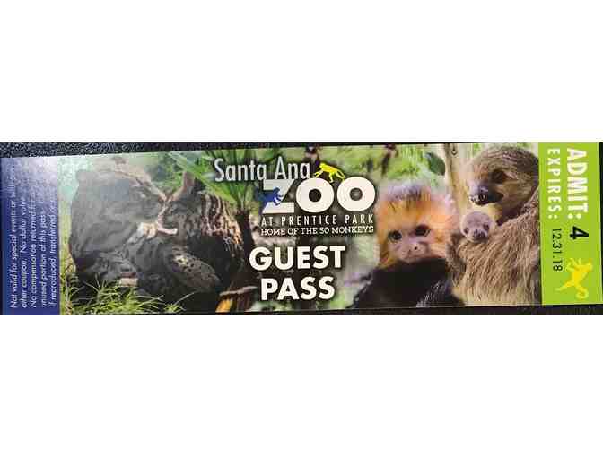 Santa Ana Zoo: Four (4) Admissions into the Zoo