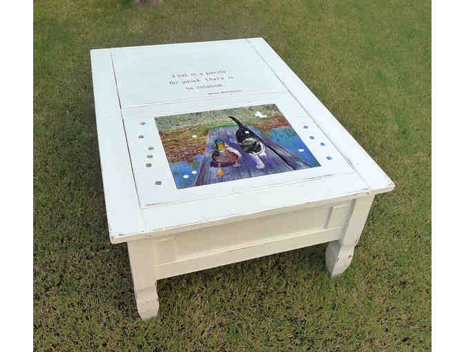 'Cat is a Puzzle' Table by Jane Seeley