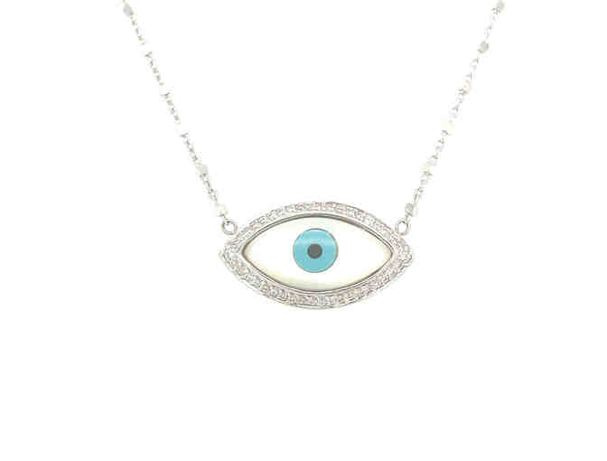18k White Gold Del Pozzo Jewelry Evil Eye necklace