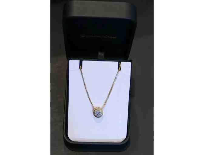 STUNNING 1.0 carat diamond solitaire 18K gold necklace