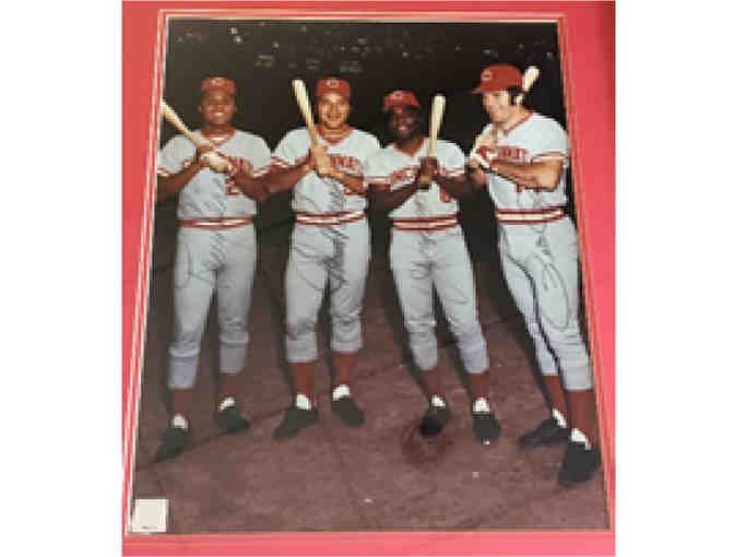 Big Red Machine Photo Autographed by Pete Rose, Johnny Bench, Joe Morgan and Tony Perez