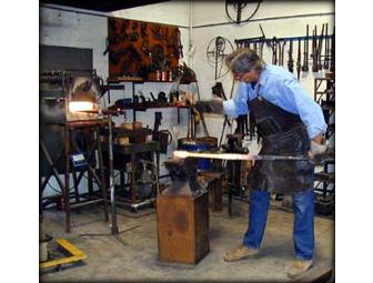 Custom Forged Iron Shabbat Candle Sticks by Lowell Chaput Metalsmith