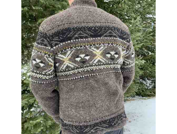 $200 Sherpa Adventure Gear Men's Janakpur lined Sweater Jacket-Gray Large