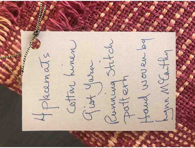 Set of 4 Beautifully Hand-woven cotton linen placemats