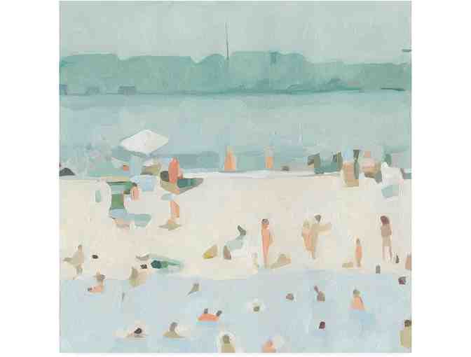 Hurlbutt Designs - Custom Beachwood Framed Giclee 'Sea Glass Sandbar' by Emma Scarvey