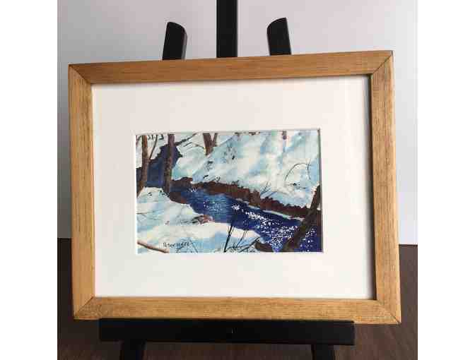 Framed Watercolor - 'Brook at Alewive'