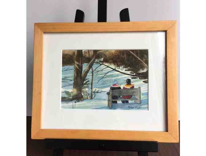 Framed Watercolor - 'Chatting at Wonderbrook'