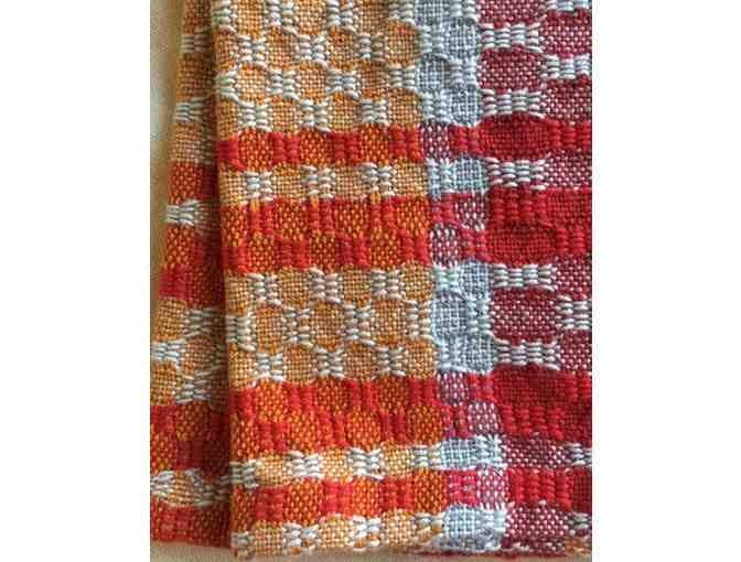 Beautifully Hand-Woven Kitchen Towel - Red, Gray, Orange - Photo 2