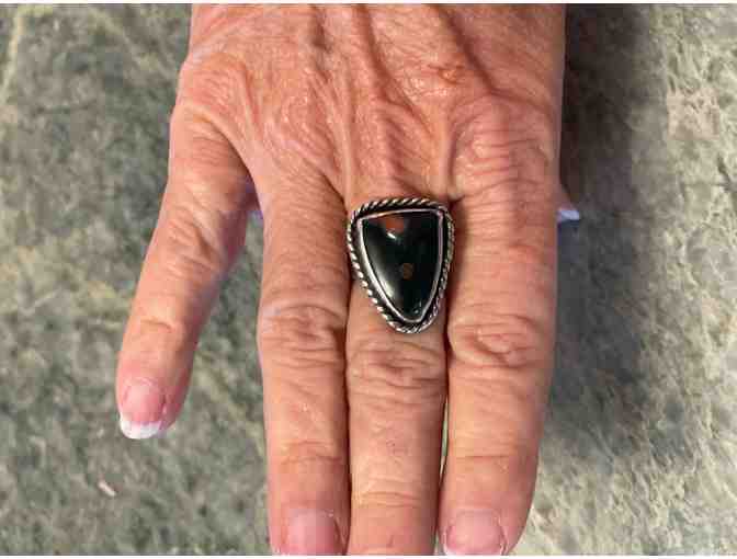 Custom Sterling Silver/ Agate ring