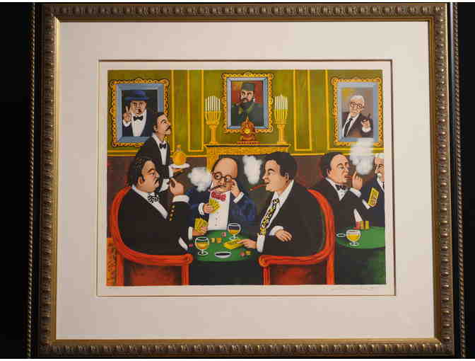 5157 - 'Poker Night at the Club' Framed Lithograph, Guy Buffet Productions, Rio Vista