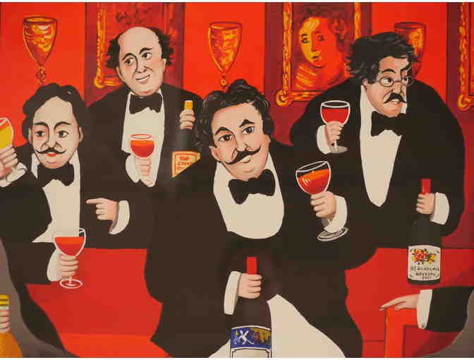 5158 - 'A Gathering of Connoisseurs' Framed Lithograph, Guy Buffet Productions, Rio Vista