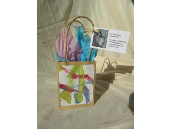 3 Gift Bags decorated by 'David' Hamadryas Baboon and 'Bo' Chimpanzee