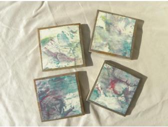 Set of 4 Coasters decorated by 'Elsa' African Lion