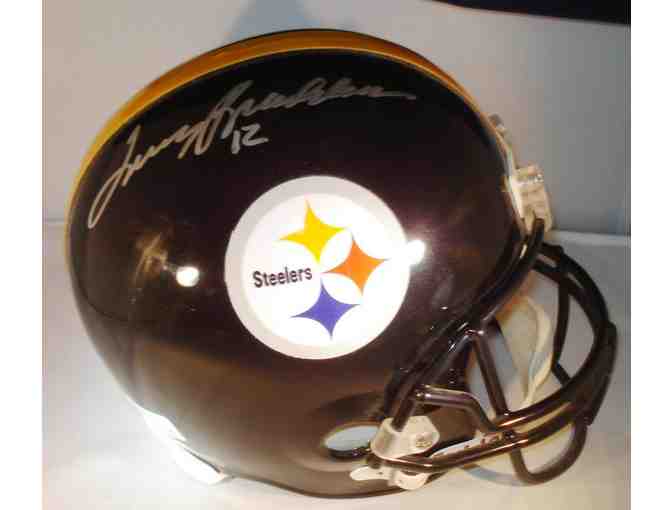 TERRY BRADSHAW 'PITTSBURG STEELERS' AUTOGRAPHED FULL SIZE HELMET W/ CERT. OF AUTHENTICITY