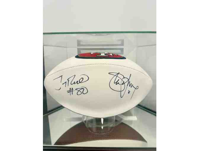 Autographed Football by Jerry Rice and Steve Young