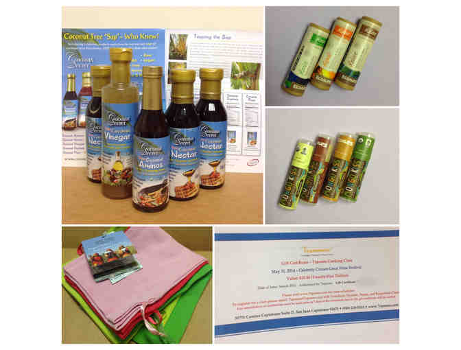 Coconut Secret Products, Tspoons Cooking School Gift Certificate & Eco Lips Lip Balms