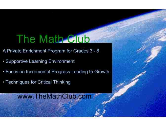 The Math Club Program Discount Certificate