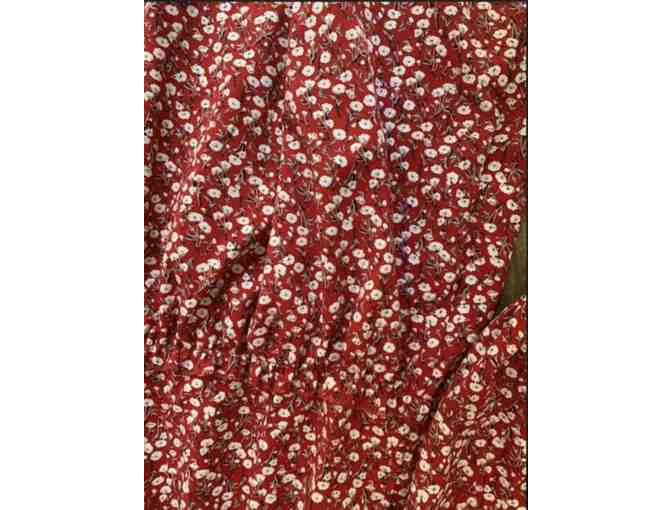 Blush Mark - Red Floral Babydoll Dress