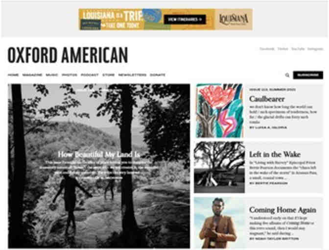 Oxford American - 2 Months Web Banner Marketing OxfordAmerican.org