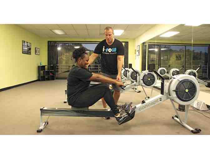 A gift certificate for $300 towards rowing classes at iRow Fitness Studio