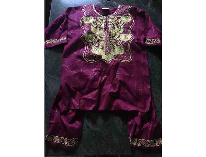 Two sets of African clothes (dashiki) outfits for children