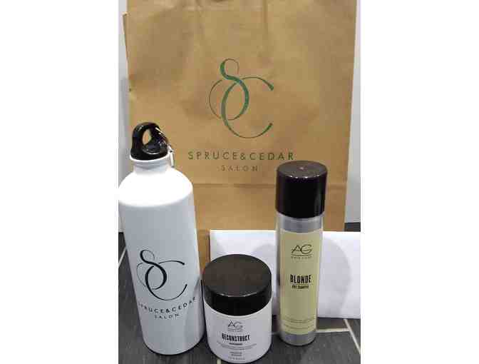 Spruce and Cedar in Culver City: Wash and Blowout and products worth $120