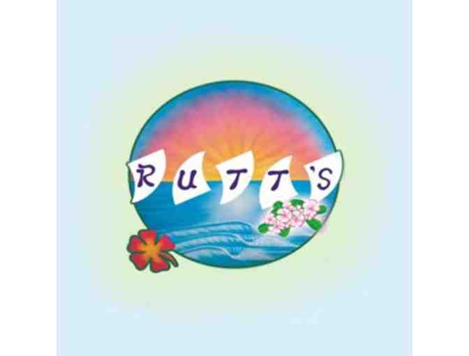 Rutt's Hawaiian Cafe $25 gift card PLUS swag