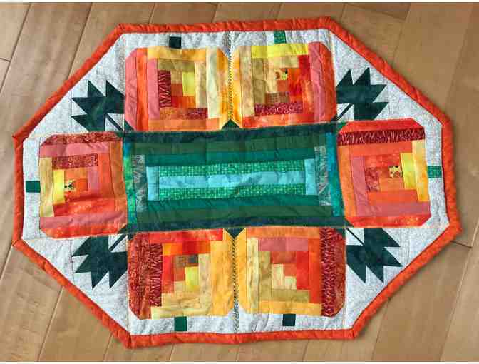 Handmade Quilted TableTop Decoration -- Orange