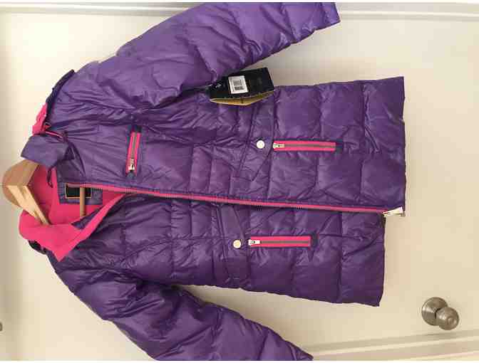 Versace Italia 1969 Sportivo SRL Purple Shiny Warm Puffer Coat Girls Size 10/12