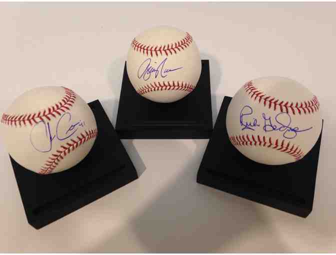 Three Pro Baseball Players Autographed Balls