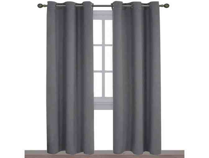 NICETOWN 3 PASS MICROFIBER SOLID RING TOP BLACKOUT WINDOW CURTAIN/DRAPE W42 X L84